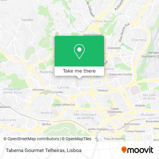 Taberna Gourmet Telheiras map