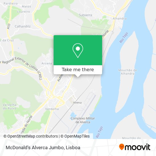 McDonald's Alverca Jumbo map