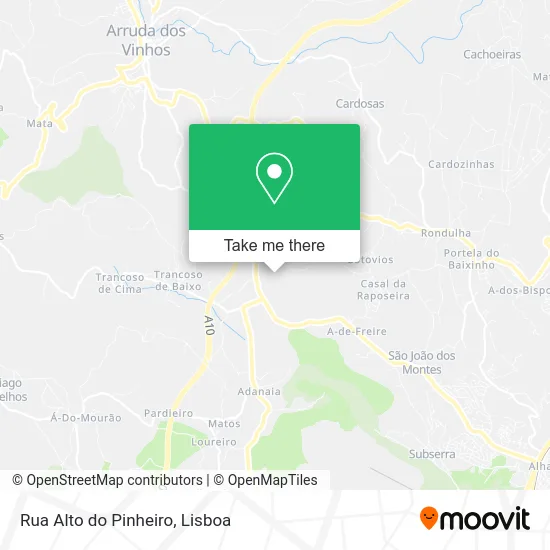 Rua Alto do Pinheiro map