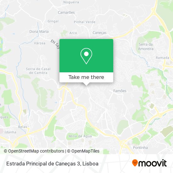 Estrada Principal de Caneças 3 mapa