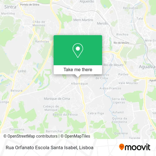 Rua Orfanato Escola Santa Isabel map