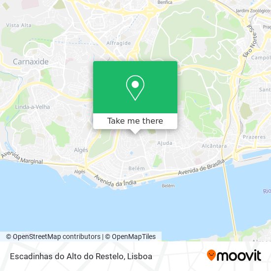 Escadinhas do Alto do Restelo map