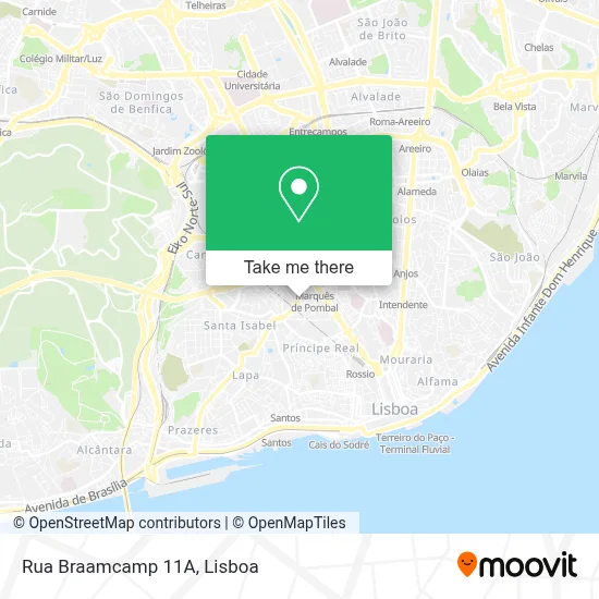 Rua Braamcamp 11A map