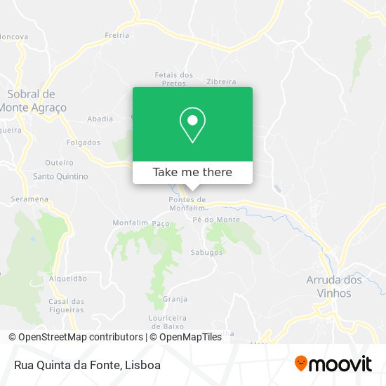 Rua Quinta da Fonte mapa