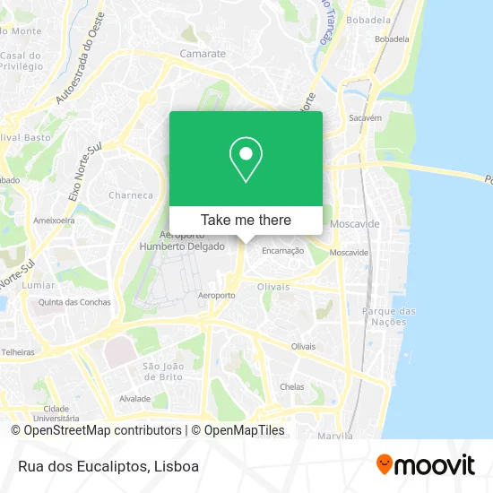 Rua dos Eucaliptos map