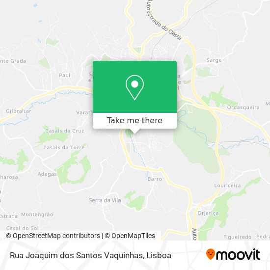 Rua Joaquim dos Santos Vaquinhas mapa