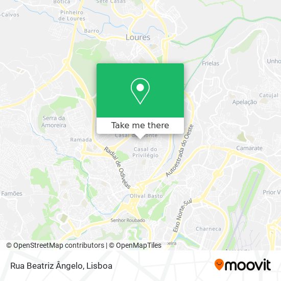 Rua Beatriz Ângelo mapa