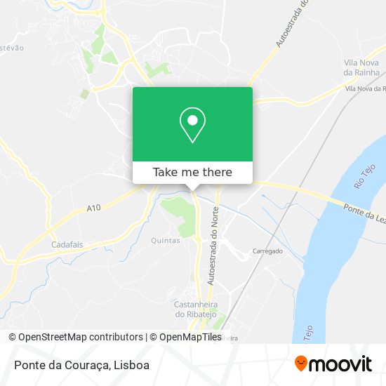 Ponte da Couraça mapa