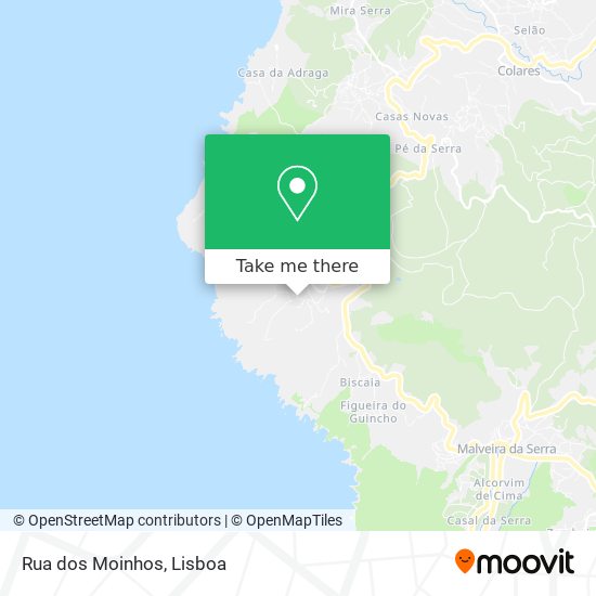 Rua dos Moinhos mapa