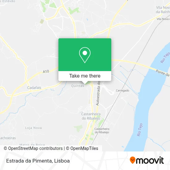 Estrada da Pimenta map