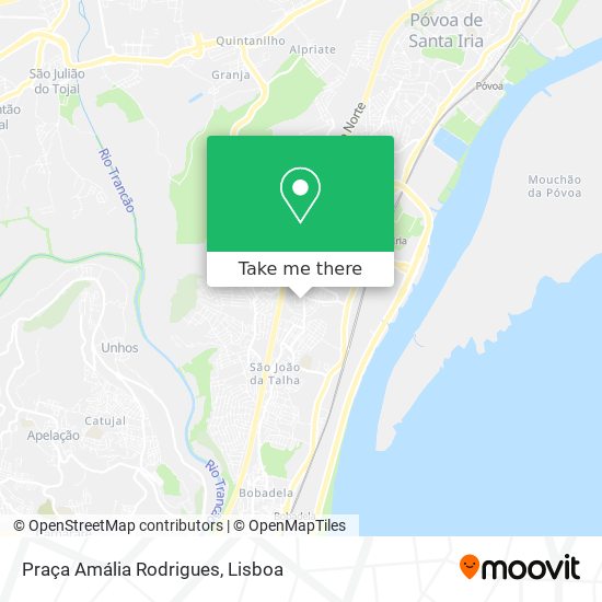 Praça Amália Rodrigues mapa