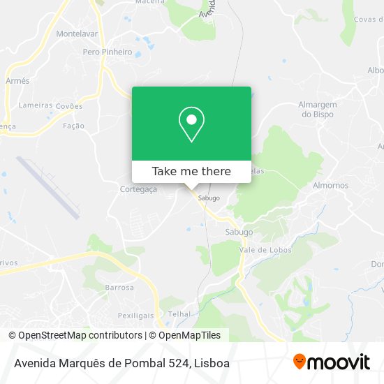 Avenida Marquês de Pombal 524 mapa