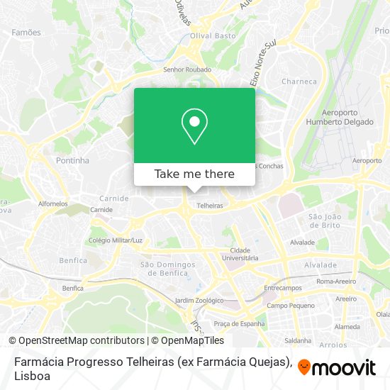 Farmácia Progresso Telheiras (ex Farmácia Quejas) mapa