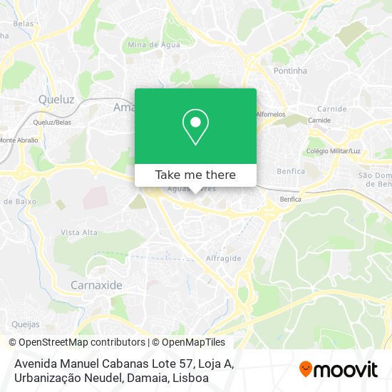 Avenida Manuel Cabanas Lote 57, Loja A, Urbanização Neudel, Damaia mapa