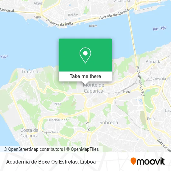 Academia de Boxe Os Estrelas map
