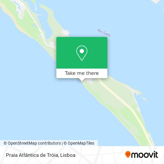 Praia Atlântica de Tróia mapa