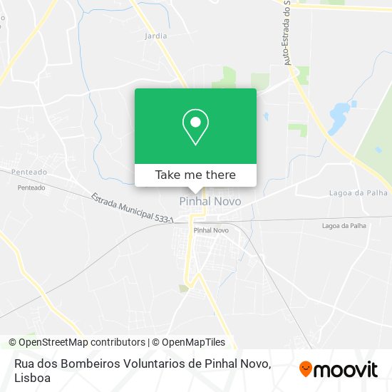 Rua dos Bombeiros Voluntarios de Pinhal Novo map