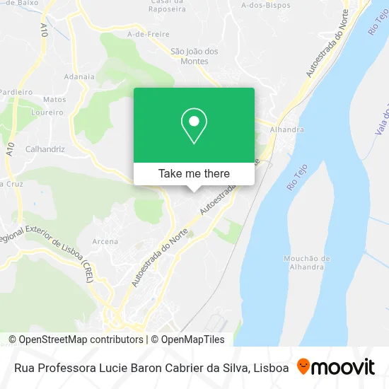 Rua Professora Lucie Baron Cabrier da Silva map