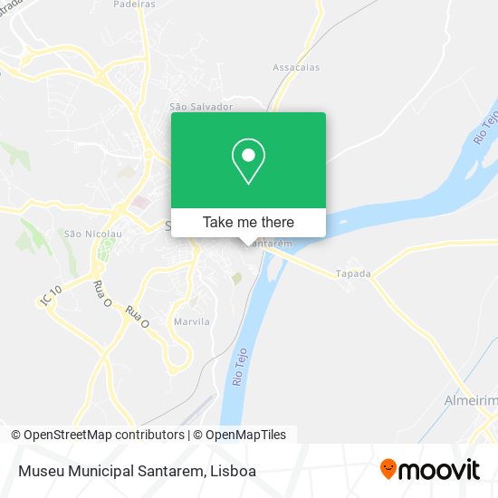 Museu Municipal Santarem mapa