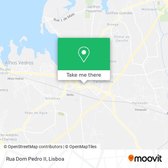 Rua Dom Pedro II mapa
