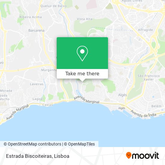 Estrada Biscoiteiras map