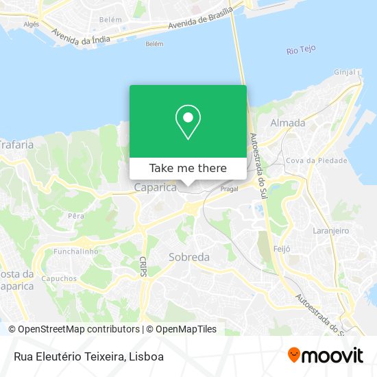 Rua Eleutério Teixeira mapa