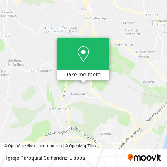 Igreja Paroquial Calhandriz map