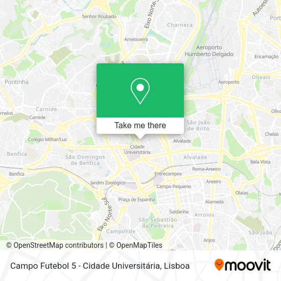 Campo Futebol 5 - Cidade Universitária map