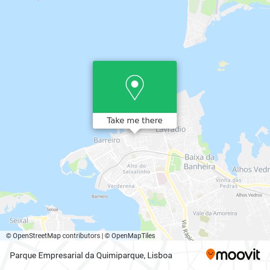 Parque Empresarial da Quimiparque mapa