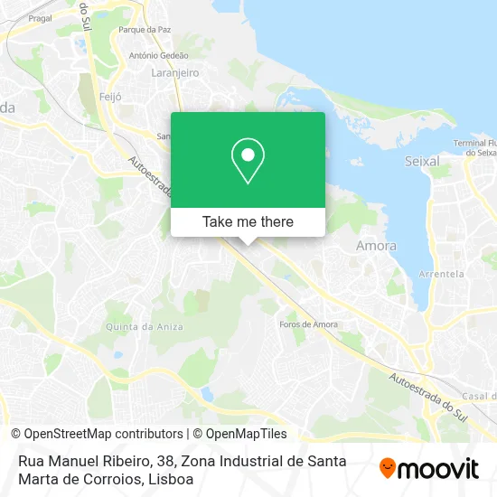 Rua Manuel Ribeiro, 38, Zona Industrial de Santa Marta de Corroios map