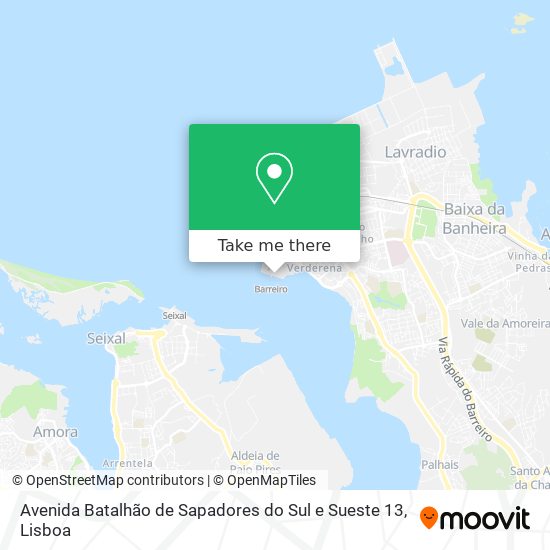 Avenida Batalhão de Sapadores do Sul e Sueste 13 map