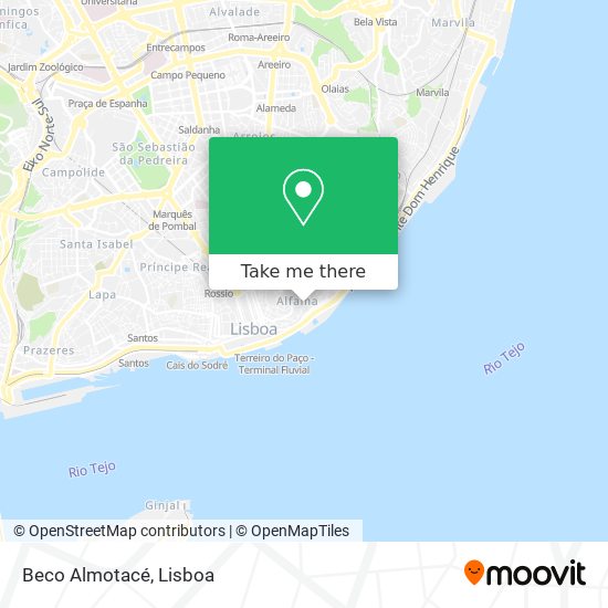 Beco Almotacé mapa