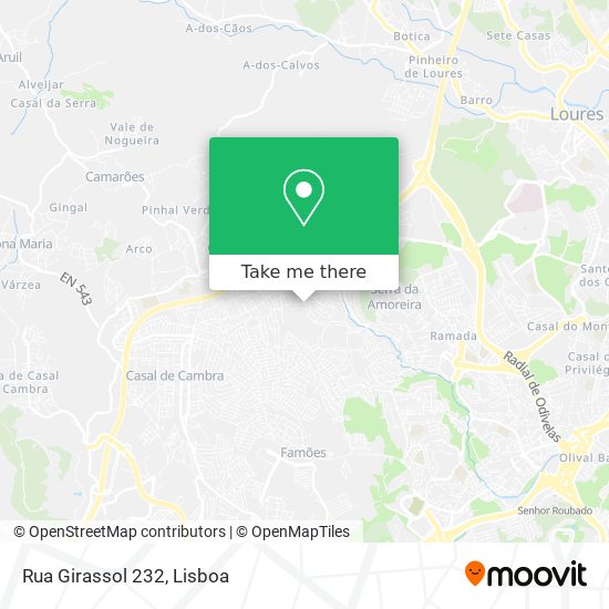 Rua Girassol 232 mapa