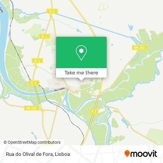 Rua do Olival de Fora mapa