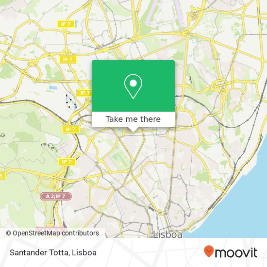 Santander Totta map