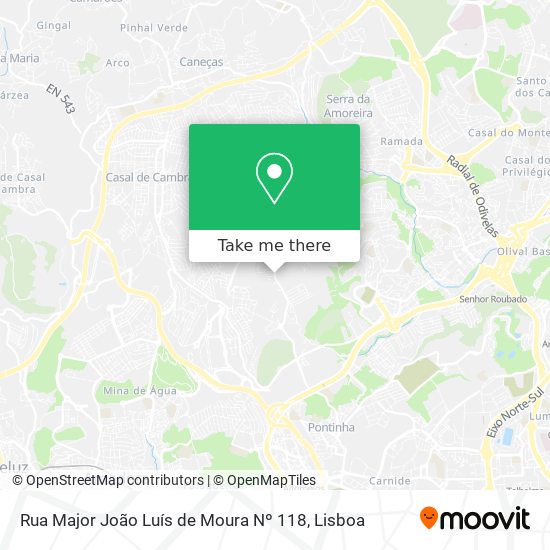 Rua Major João Luís de Moura Nº 118 mapa