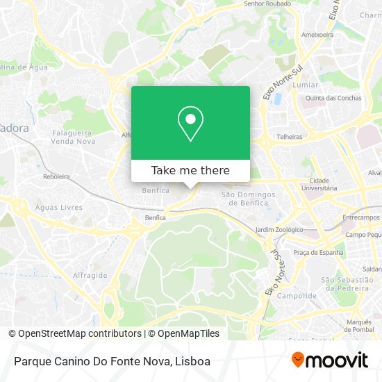 Parque Canino Do Fonte Nova mapa