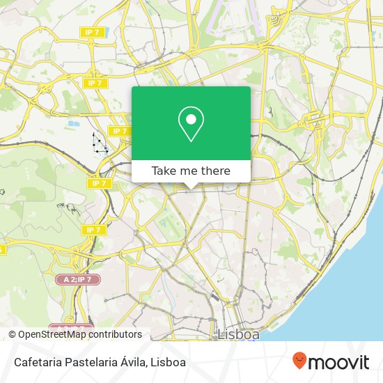 Cafetaria Pastelaria Ávila mapa