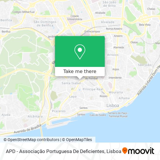 APD - Associação Portuguesa De Deficientes map