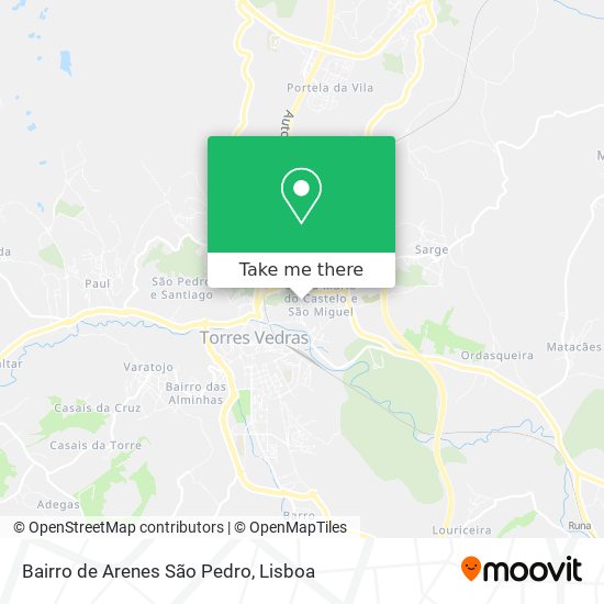 Bairro de Arenes São Pedro map