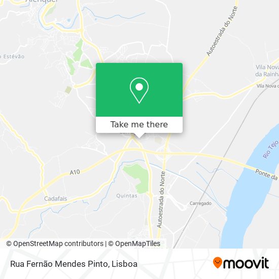 Rua Fernão Mendes Pinto mapa