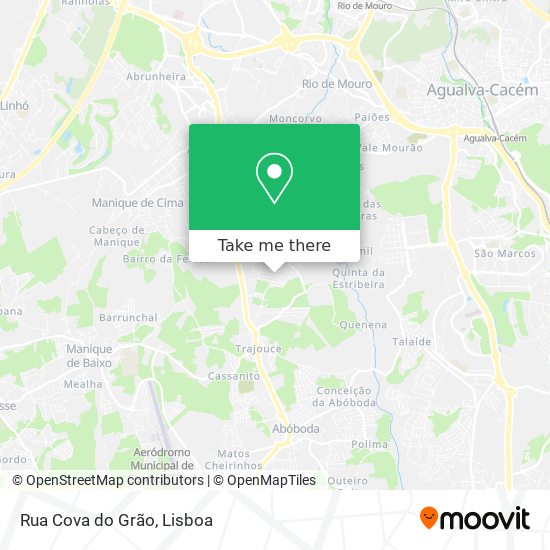 Rua Cova do Grão mapa