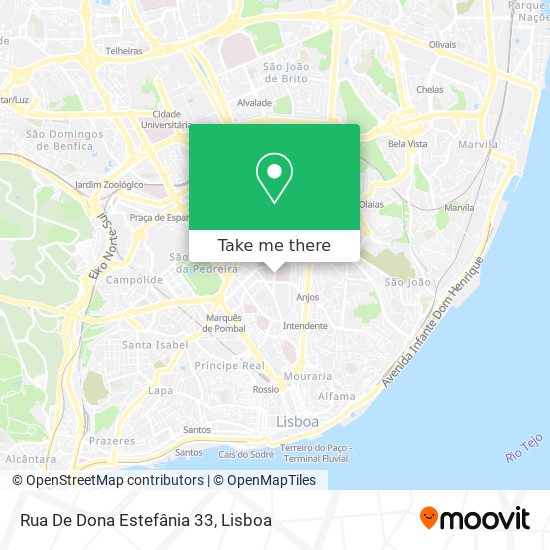 Rua De Dona Estefânia 33 mapa