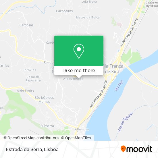 Estrada da Serra mapa