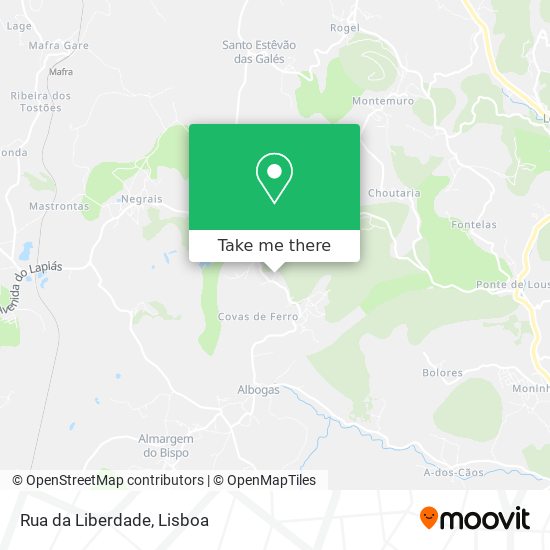 Rua da Liberdade mapa