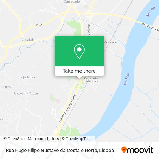 Rua Hugo Filipe Gustavo da Costa e Horta mapa