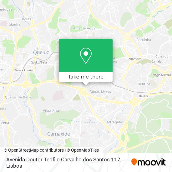 Avenida Doutor Teófilo Carvalho dos Santos 117 mapa
