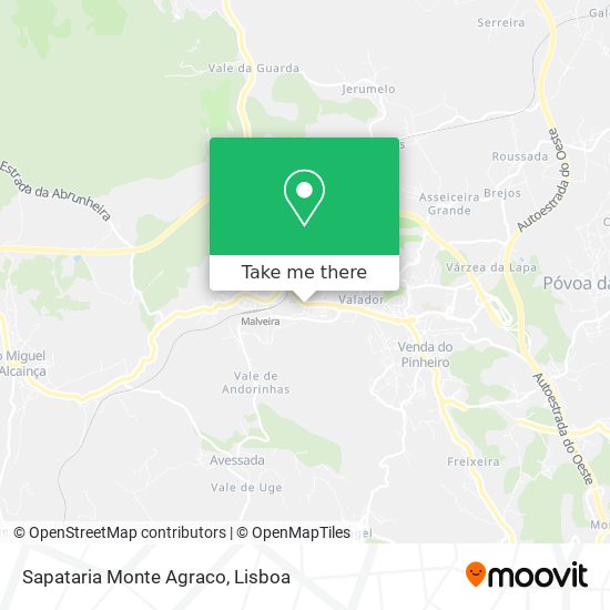 Sapataria Monte Agraco map