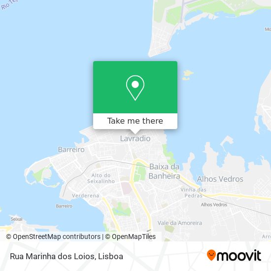 Rua Marinha dos Loios mapa