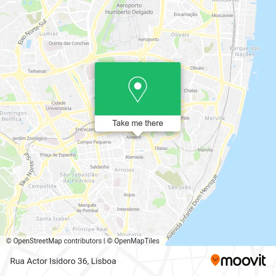 Rua Actor Isidoro 36 map